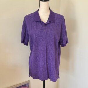 Robert Graham Purple Paisley Men’s Polo Shirt Size M